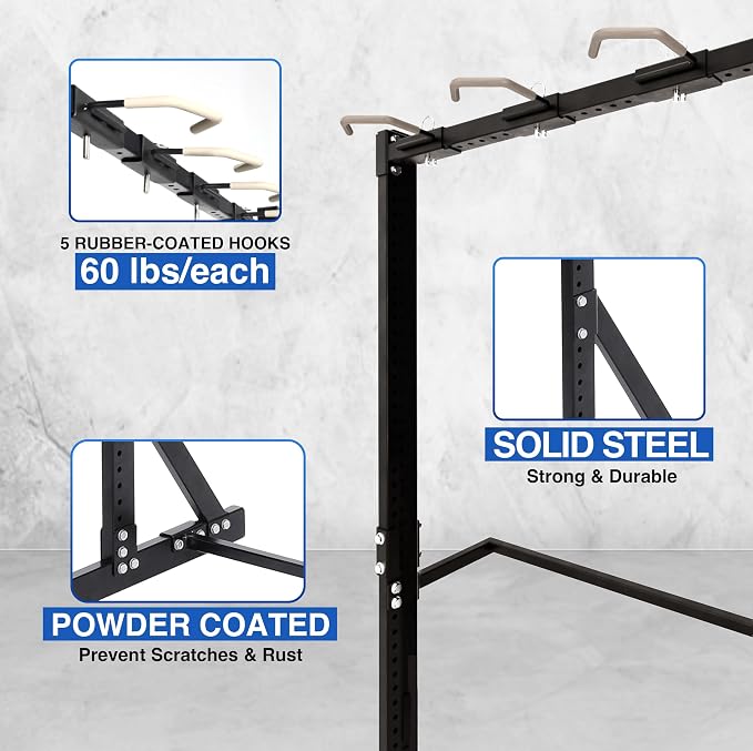 Yes4All Freestanding Bike Storage Rack, 300 Lbs 5 Levels Sturdy Steel Vertical - Image 4