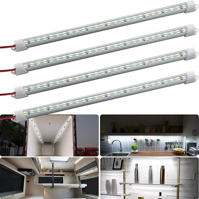 12V Interior LED Light Bar for Car, 12V LED Light Strip 54 LEDs Lighting Super by LMGYES
