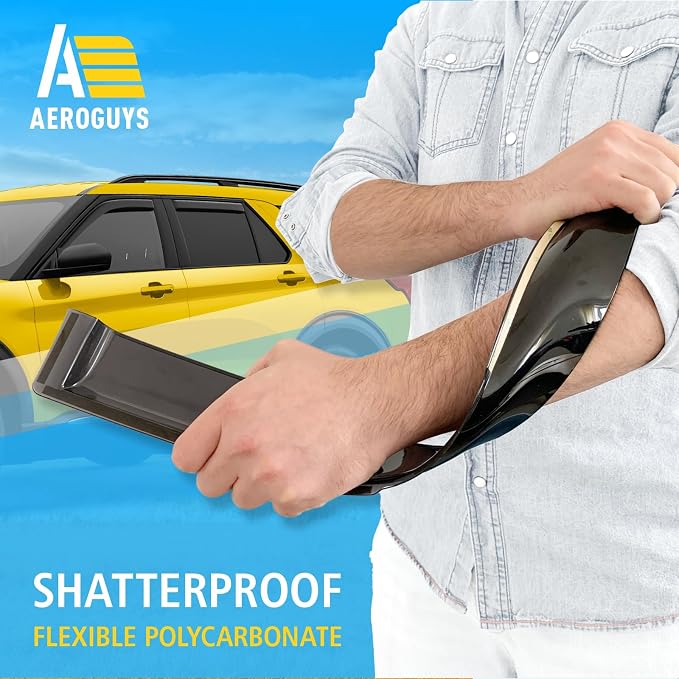 Extra Durable Window Deflectors in-Channel Window Visors Rain Guards Fit - Image 4