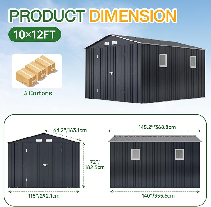 Outdoor Storage Shed 10X12FT - Image 7