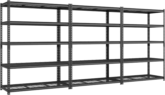 SONGMICS 5-Tier Storage Shelves Set of 3, Heavy-Duty Garage Shelving, by SONGMICSbySONGMICSHOME