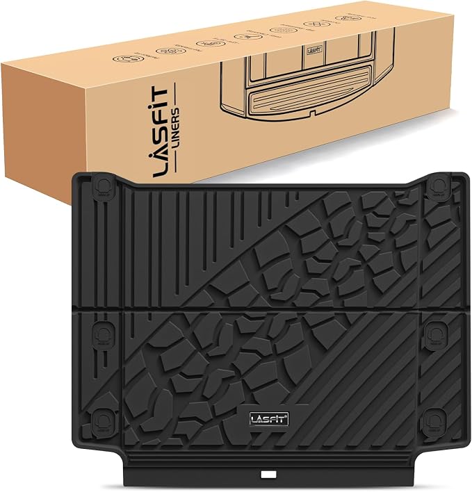 LASFIT Trunk Mat for Jeep Wrangler Unlimited 4XE 2021-2024 2025 4 Door by LASFIT