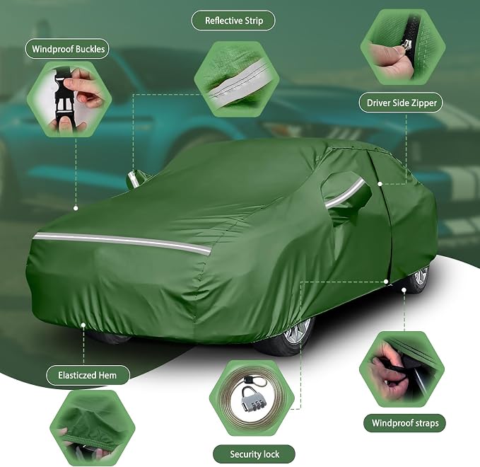 BOSSTONE Car Cover Custom Fit for Mazda MX-5 Miata 1989-2025, Waterproof All - Image 5
