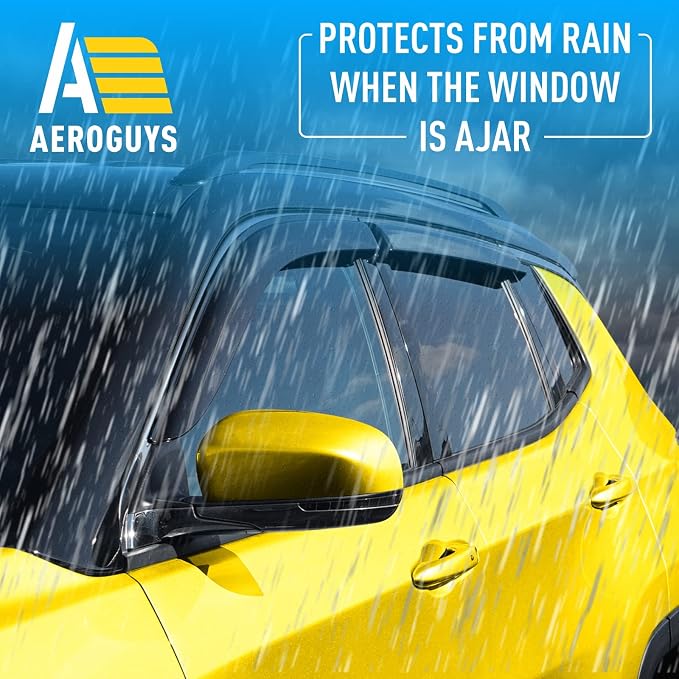 Extra Durable Window Deflectors Tape-On Window Visors Rain Guards Fit - Image 2