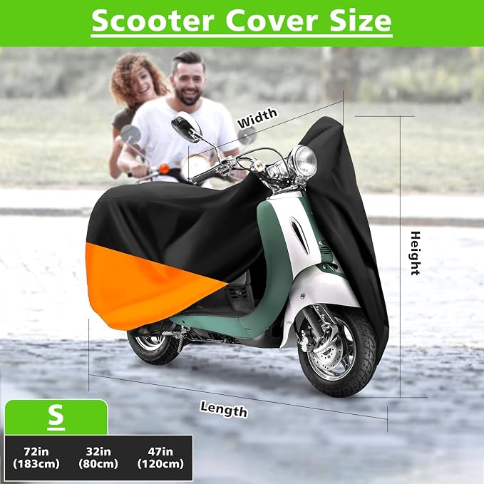 COVERVIN Scooter Outdoor Waterproof Cover, Moped Cover Vespa Cover - Image 3