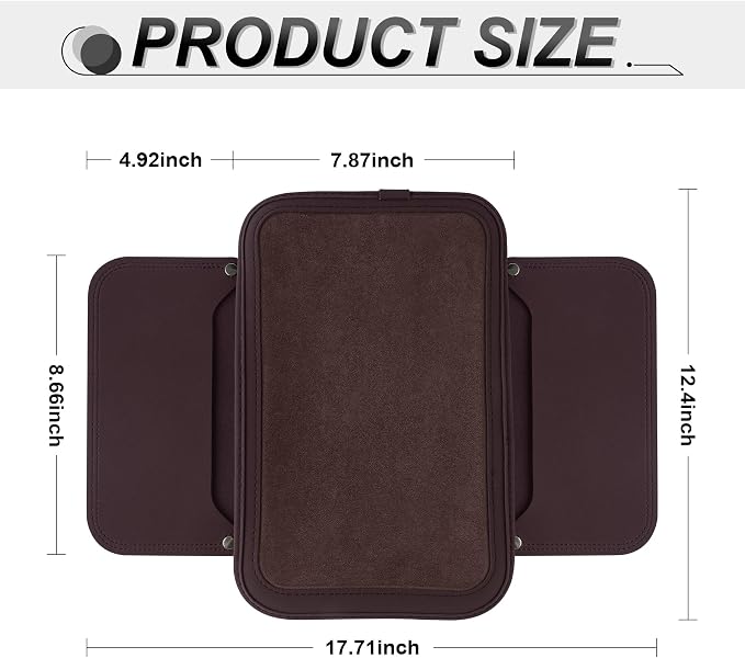 SINGARO Car Leather Center Console Cover - Image 2