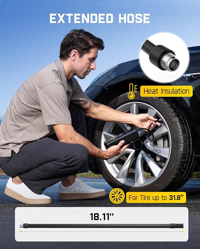 Fanttik X8 APEX EV Tire Inflator Portable Air Pump, 2X Faster Inflation - Image 8