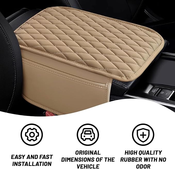 Car Center Console Cover, Upgraded Leather Arm Rest Cover - Image 3