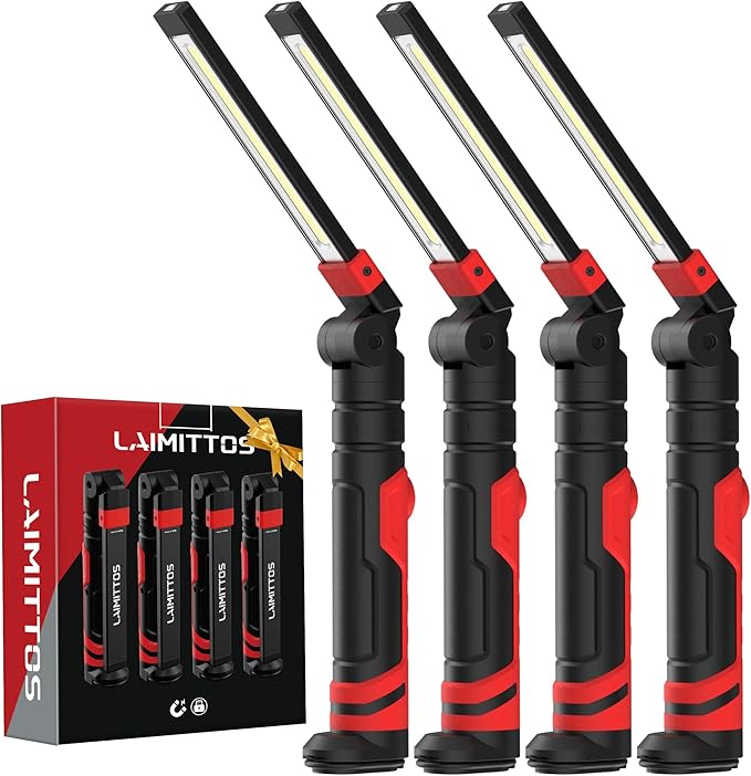 Rechargeable Work Light 2500mAh Magnetic LED Work Light Flashlight Mechanic by LAIMITTOS