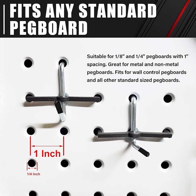 C&T 278 Piece Pegboard Hooks Assortment Kit, Pegboard Accessories Organizer Set - Image 4