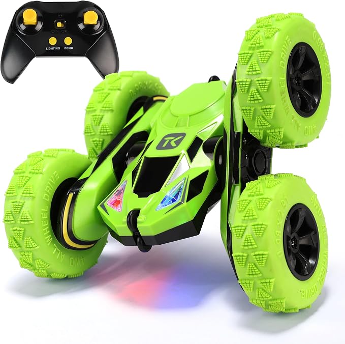Threeking RC Stunt Cars Remote Control Car Double-Sided Driving 360-degree by Threeking