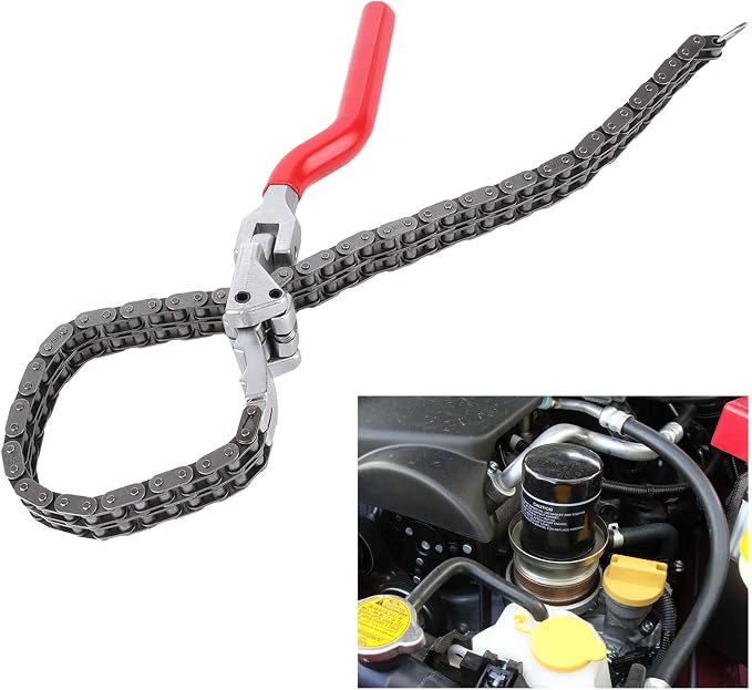 Oil Filter Wrench, Acouto Chain Wrench Spanner 13.8in Long Handle Adjustable - Image 3
