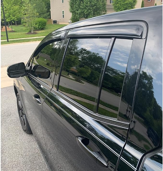 94276 Sunproof Waterproof Side Window Wind Deflector, Window Visor fit - Image 3