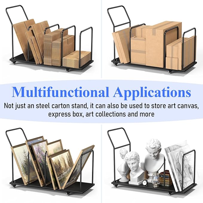 Carton Stand, Carton Storage Rack, Metal Cardboard Box Organizer - Image 7