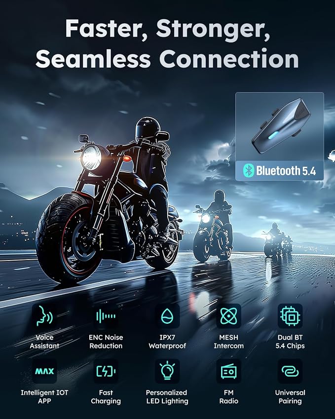S1 Motorcycle Bluetooth Headset - Image 2
