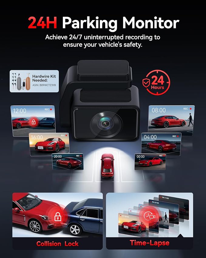 REDTIGER F4 Pro 4K Dash Cam Front and Rear, STARVIS 2 Sensor, 128GB Card - Image 6