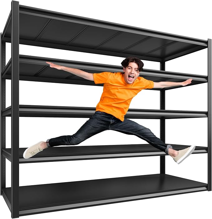 REIBII 48.2" W Garage Shelving Heavy Duty Metal Shelving 3000LBS Storage by REIBII
