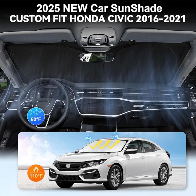 Custom Fit Civic Windshield Sunshade - Image 4