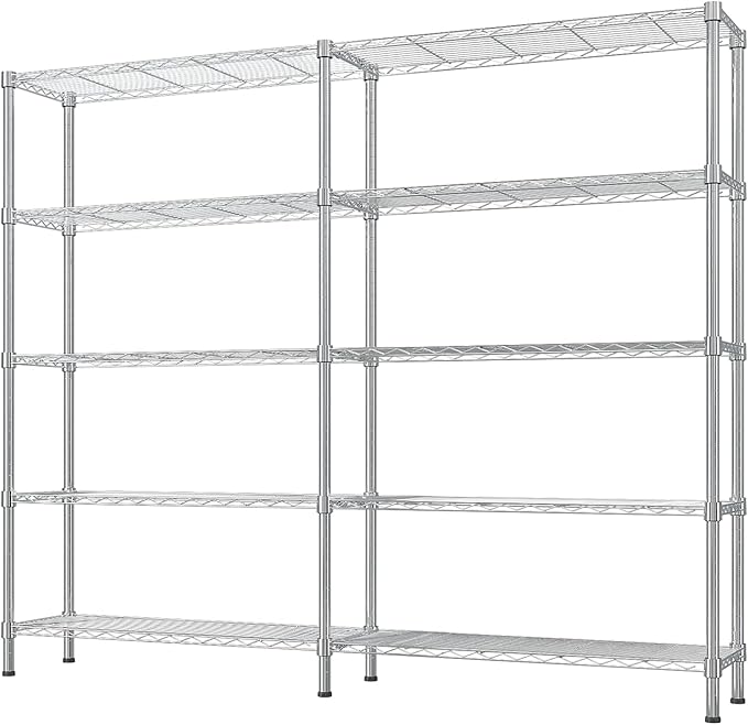 VINGLI 5 Tier Storage Shelves 1430LBS Heavy Duty Metal Shelving, Upgraded 58" W - Image 5