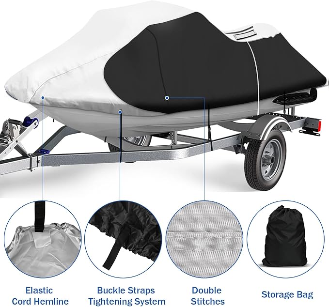 iCOVER Jet Ski Cover- Water Proof Heavy Duty Trailerable Personal Watercraft - Image 2