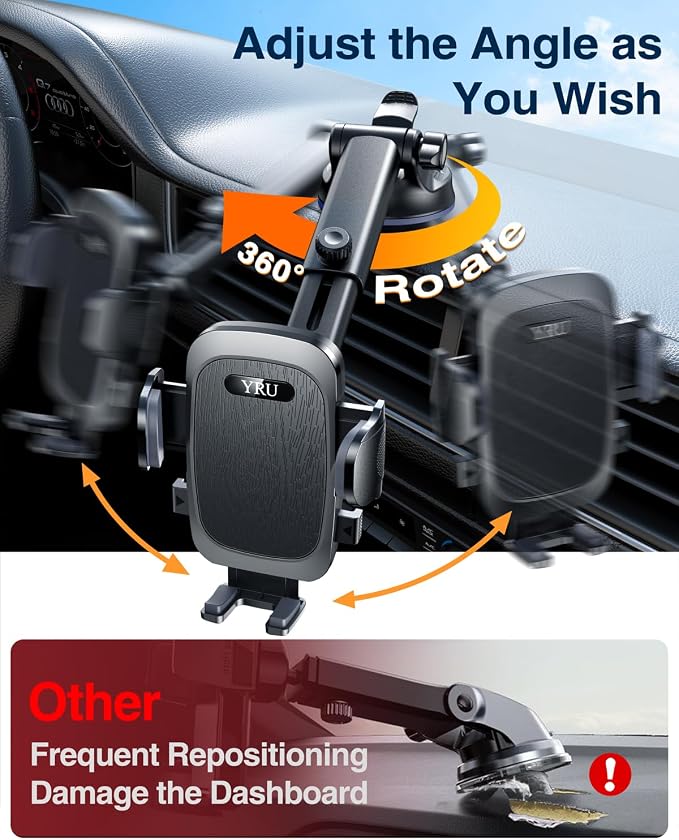 2025 YRU Ultimate Car Phone Holder Mount 【90+LBS Safest Strongest&Patent - Image 4