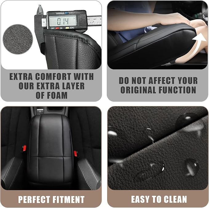 Muslogy for Accord 2025 2024 2023 Center Console Cover Armrest Pad Vegan - Image 4