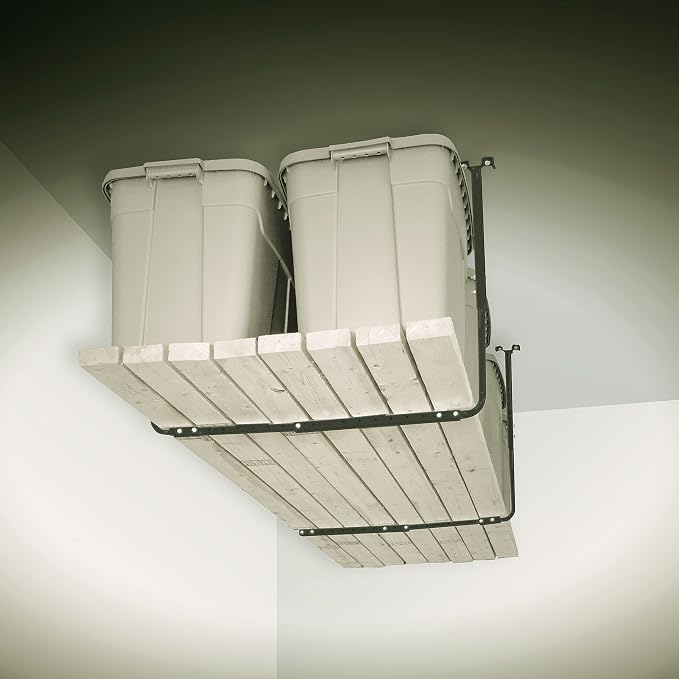 80844-10 34 in. x 26 in. Adjustable Garage Ceiling Mount Storage Rack Kit - Image 2