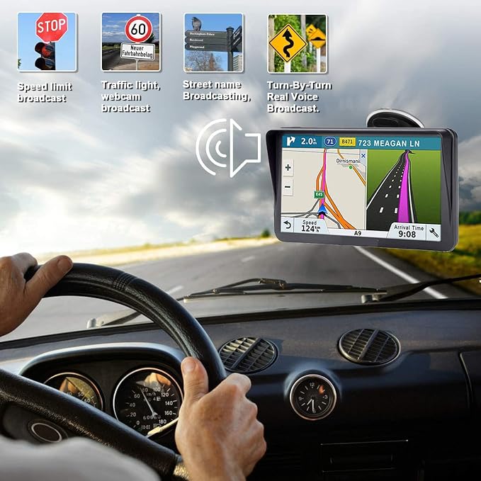 Car GPS Navigation, 2025 Map 9 inch Touch Screen Car GPS Navigation System - Image 5
