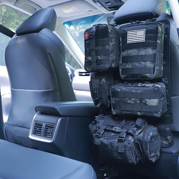Universal Tactical Seat ​Back Organizer Vehicle Molle Panel Organizer Storage - Image 8