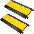 OrangeStar 2-Pack Rubber Cable Protector Ramp Heavy Duty 5-Channel Wire Cord by OrangeStar