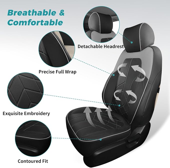 for Honda CRV Seat Covers Custom Fit 2017-2022 EXL EX LX Sport, Hybrid - Image 3