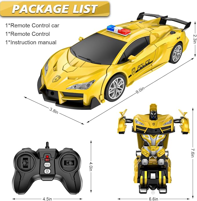 Remote Control Car for Boys 4-7, 2.4GHz RC Car 1:18 Scale, One-Button - Image 5