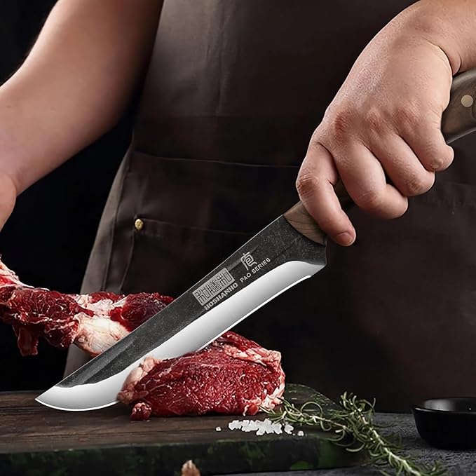 Butcher Knife Set 3-Piece, Super Sharp Hand Forged Fillet Knife & Dividing - Image 5