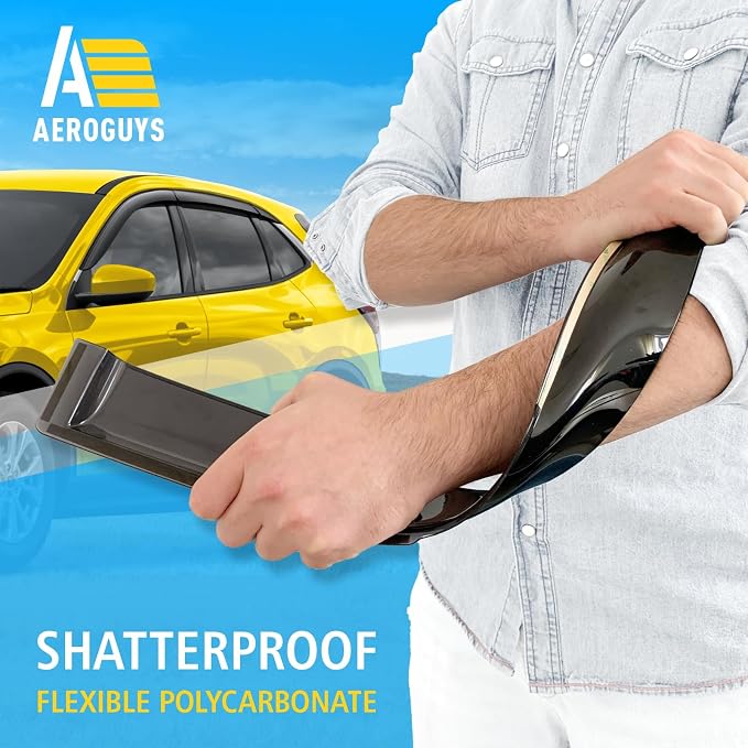 Extra Durable Window Deflectors Tape-On Window Visors Rain Guards Fit - Image 4