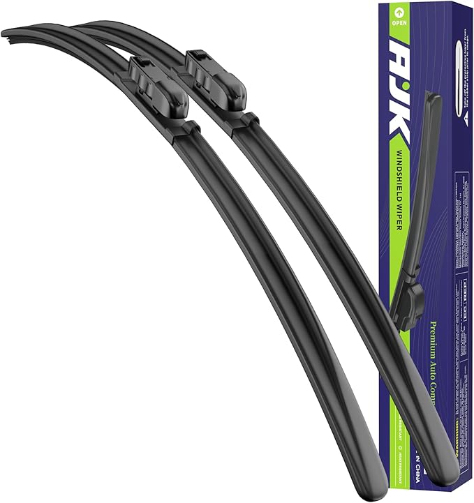 AJK 24 and 19 inch Wiper Blades, Premium All Season 2 Pack Driver Side by AJK