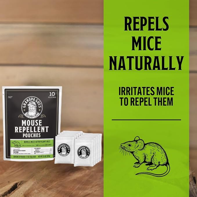 Grandpa Gus's Extra-Strength Mouse Repellent Pouches, Cinnamon/Peppermint Oils - Image 2