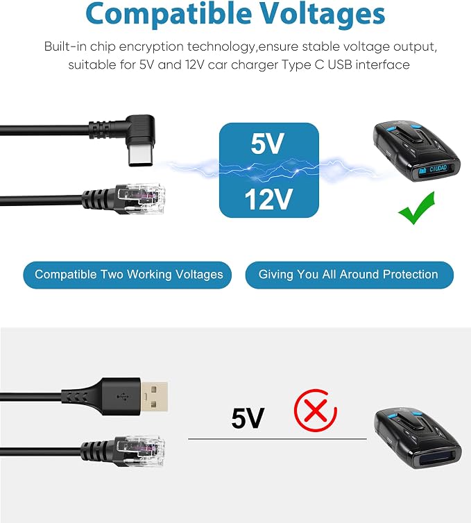Radar Detector Cable, Type C to RJ11 Plug Cable, - Image 4