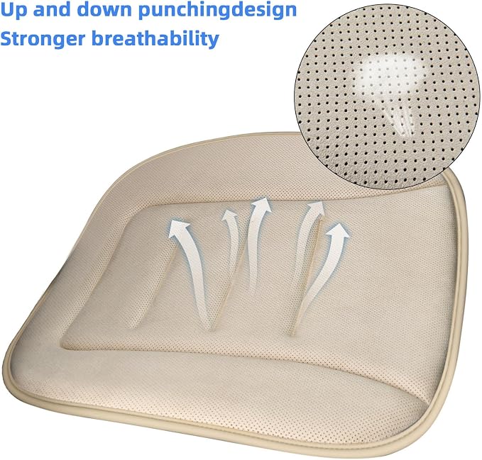 KAYI Car Seat Cushion, Memory Foam Car Seat Cushion, Anti Slip Rubber Bottom - Image 3