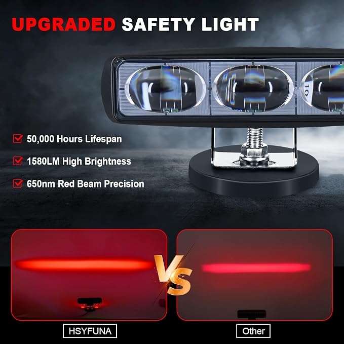 2Pcs Forklift Safety Light Red, 30W Straight Line Forklift and AGV Safety - Image 5