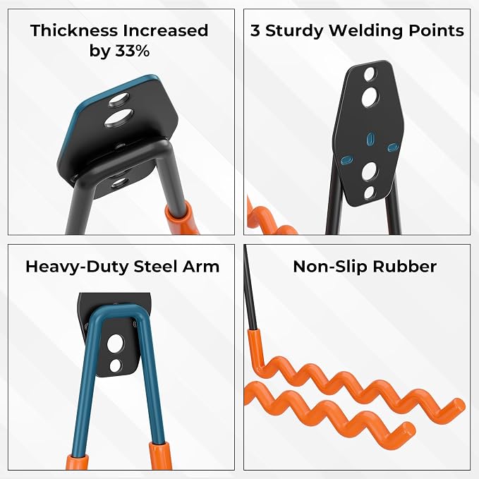 BONTEC 16 Pack Heavy Duty Garage Hooks, Steel Wall Mount - Image 4