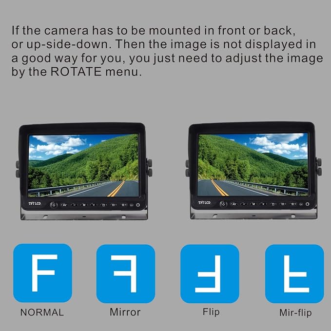 AHD 1080P 7" Reverse Rear View Backup Camera System, Camera - Image 4