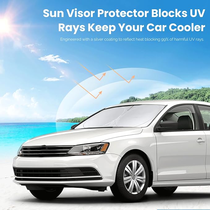 Custom Fit VW Jetta Windshield Sunshade - Image 5