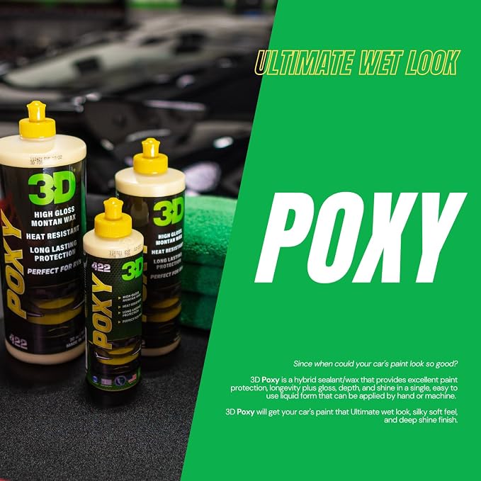 3D POXY Montan Wax Sealant – Long Lasting Hybrid Car Wax - Image 2