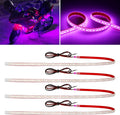 Pink Led Strip Lights, 24inch 12V Interior Light Strip IP68 Waterproof Cuttable by DUOFU365