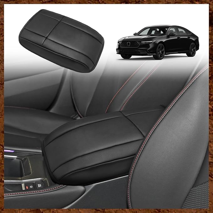 Muslogy for Accord 2025 2024 2023 Center Console Cover Armrest Pad Vegan by Muslogy