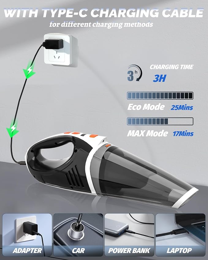 BRL Handheld Vacuum Cordless Car Vacuum Cleaner Rechargeable - Image 6