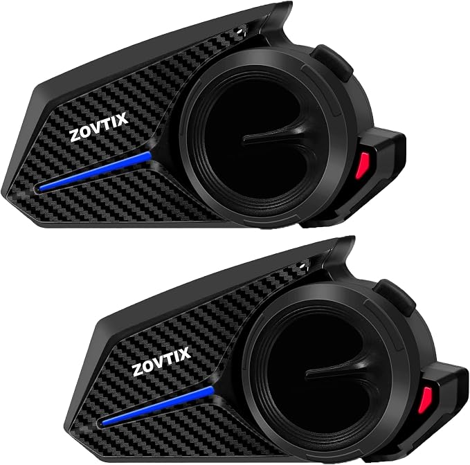 Motorcycle Helmet Headset, 8 Riders Intercom Headset Communication System by ZOVITX