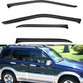 4pcs Front+Rear Smoke Tint Sun/Rain Guard Outside Mount Tape-On Vent Window by LQQDP