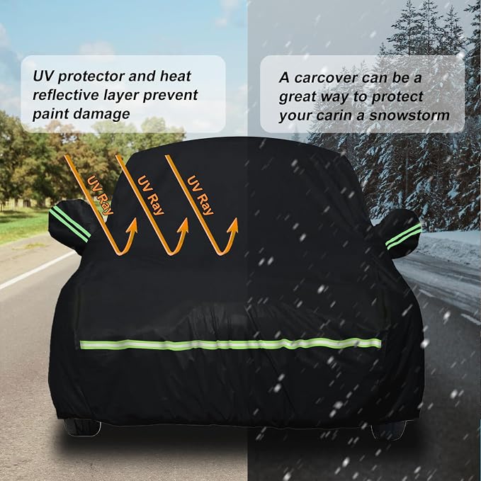 Waterproof Car Covers for 2007-2023 Fiat 500/500C/500E Abarth/New Fiat 500 210T - Image 5