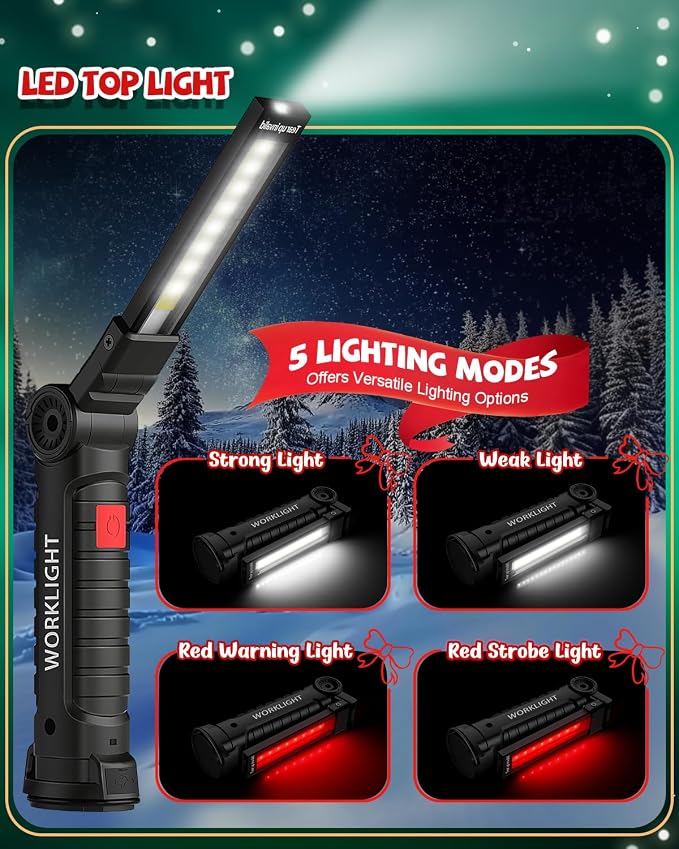 Coquimbo Tool Gifts for Men Dad Him Husband, Rechargeable LED Work Light BBQ - Image 6